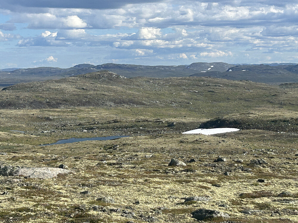 Innzoomet retning Langebueggi som Nils og jeg gikk på i 2024 med base på Lågaros.