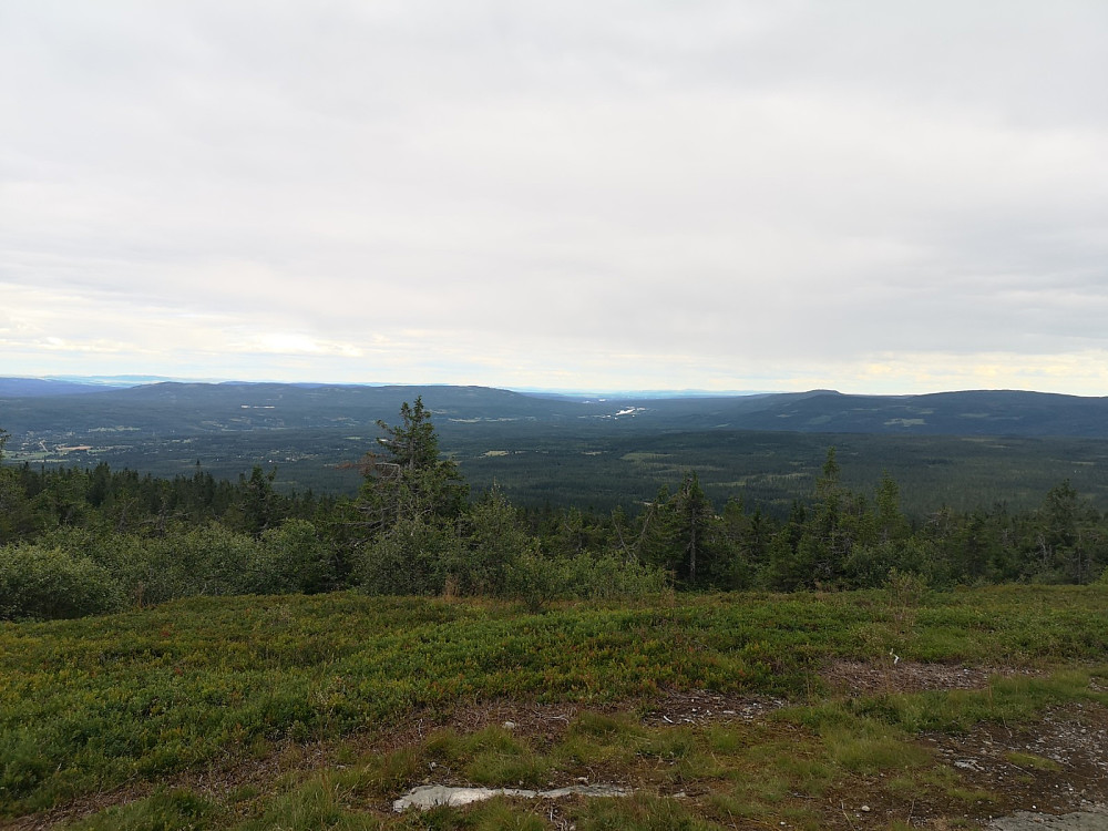 Sørover Østerdalen Elverum i det fjerne.