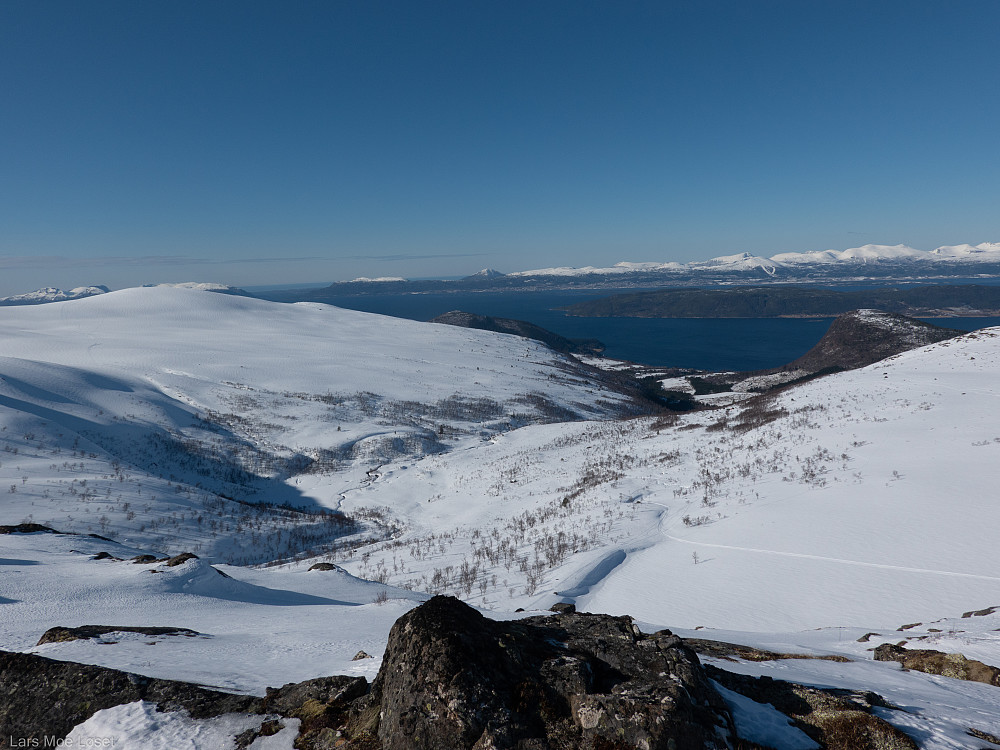Fra Storkorkja og nedover mot Fjellsetra.