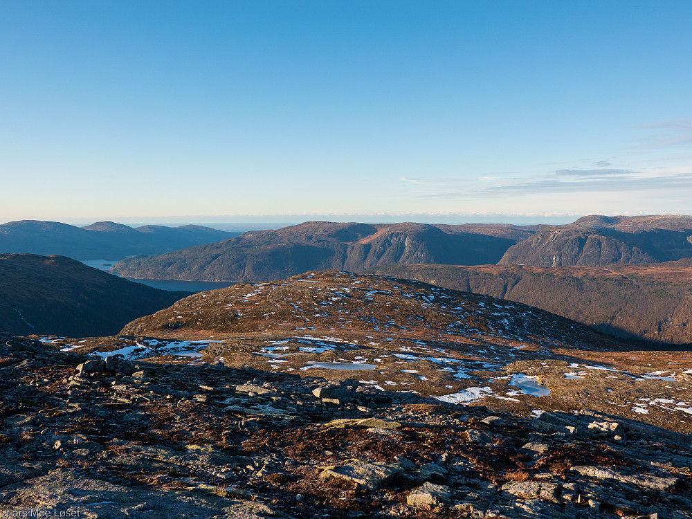 Nedover mot Seterfjellet, fra toppen av Kubakkfjellet.