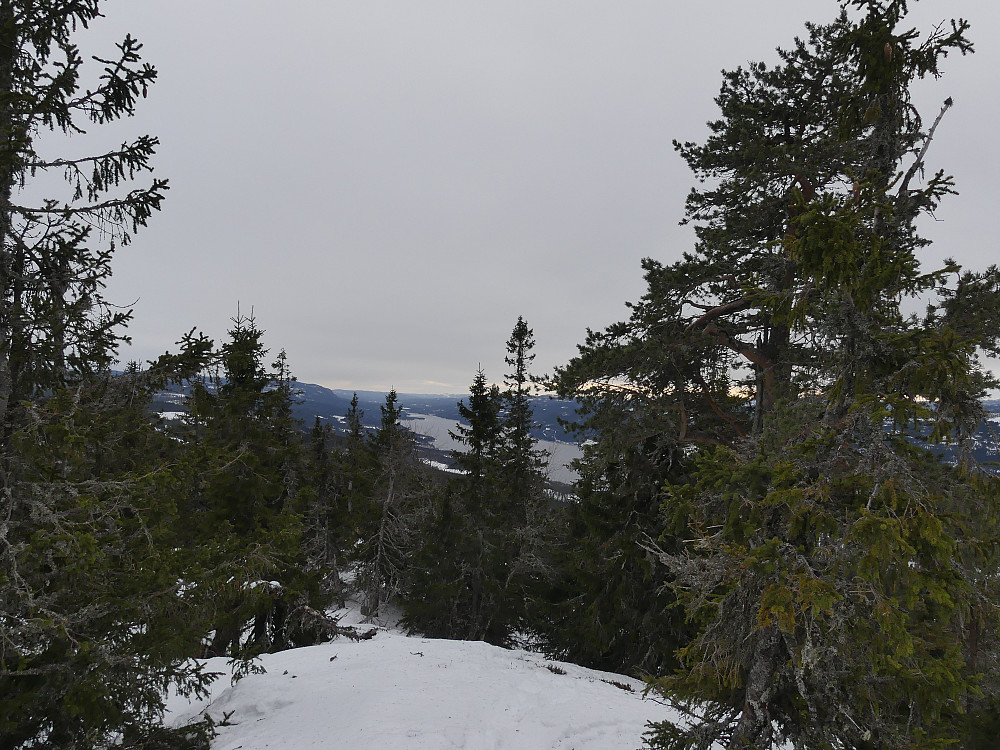 Utsikt over søndre delen av Storsjøen fra Skramsliberget.