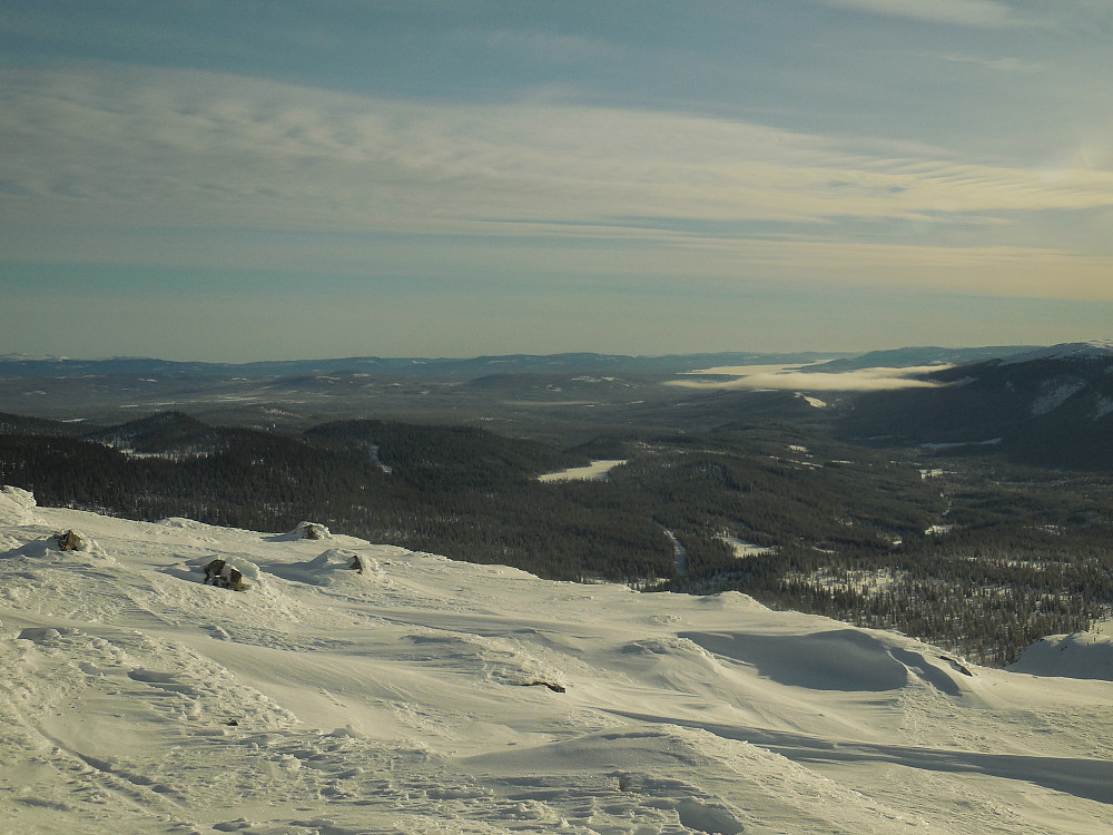 Sørover Slemdalen fra store Byringen. Osensjøen skimtes langt der bak.