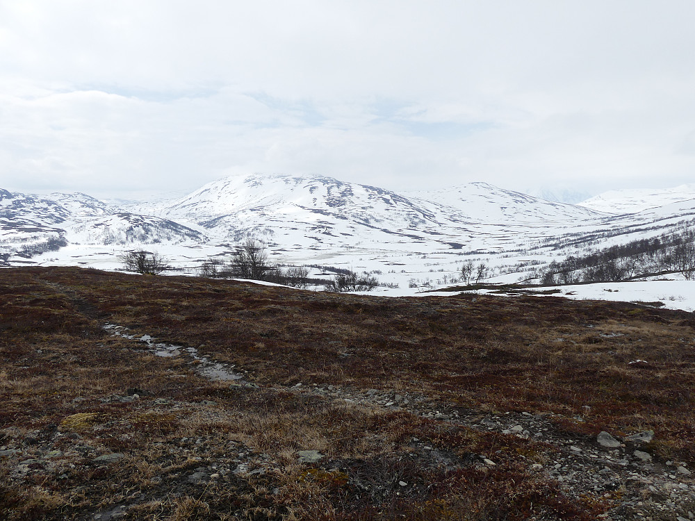 Mot Svahøa og Tyrikvamfjellet.