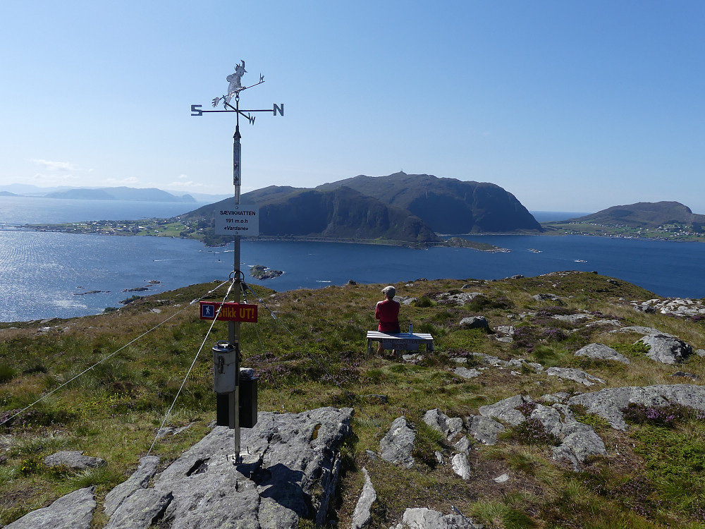 På toppen av Remøya med utsikt til Nerlandsøya.