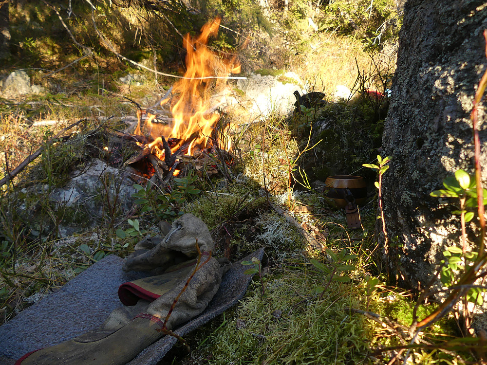 Nying et sted i lia nord for toppen.