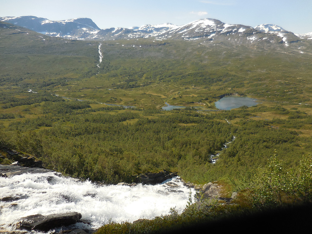 Bjørkeskogen er unnagjort og vi får utsikt over Vermedalen.