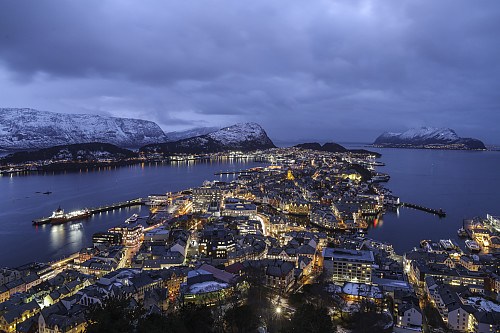 Ålesund, sett fra Fjellstua