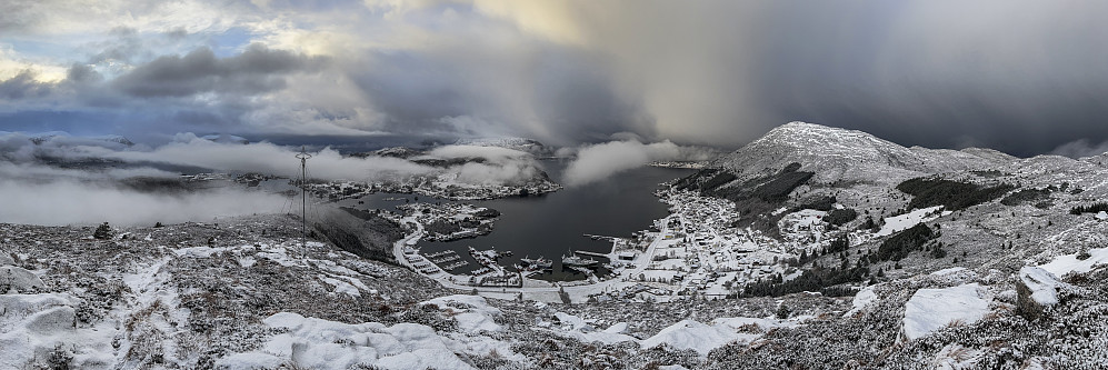 Herlig dag med snøbyger som kom og forsvant