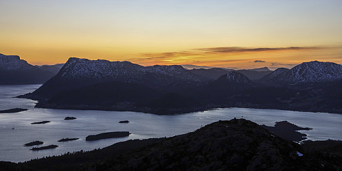 Fin solnedgang, sett fra Haddalshornet