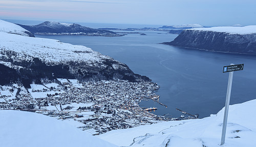 Utsikt ned mot Hareid