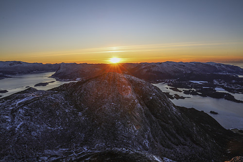 Solnedgang, sett fra Blåtind