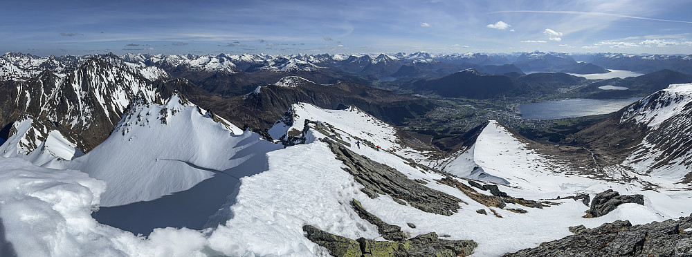 Panoramautsikt fra Saudehornet