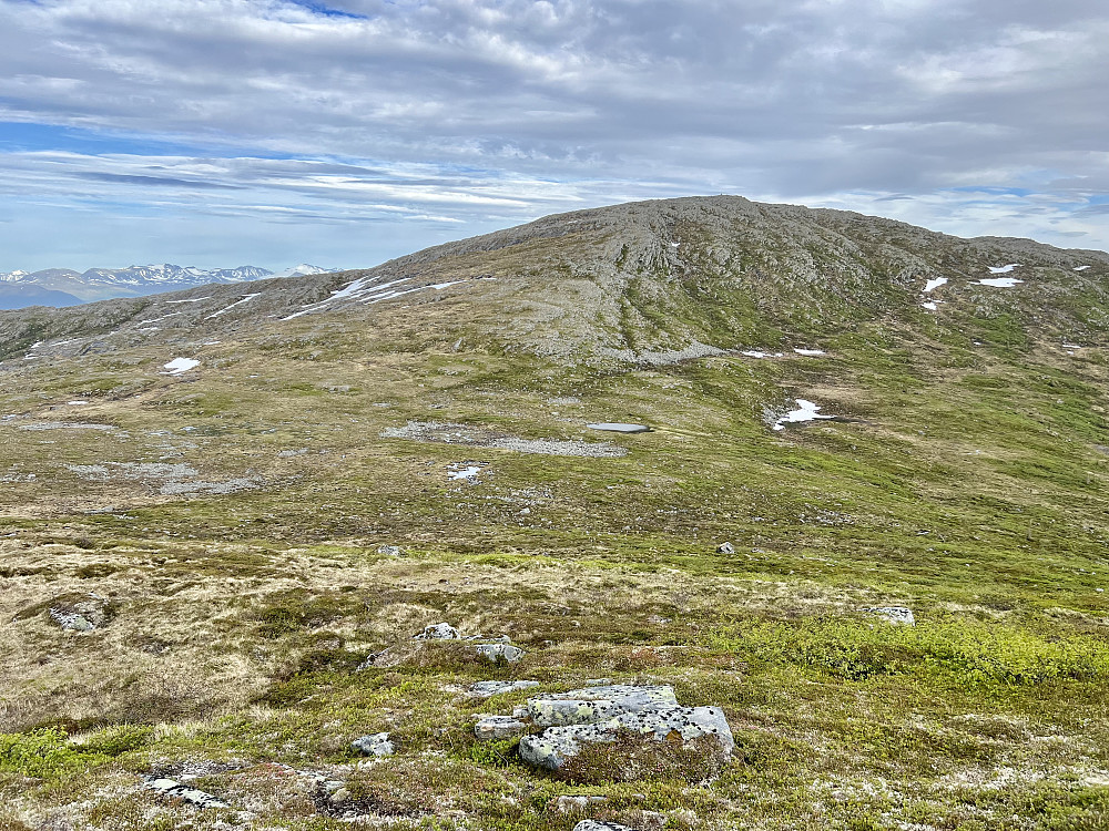 Tilbakeblikk mot Snøfjellet fra oppstigningen til Blåhammaren