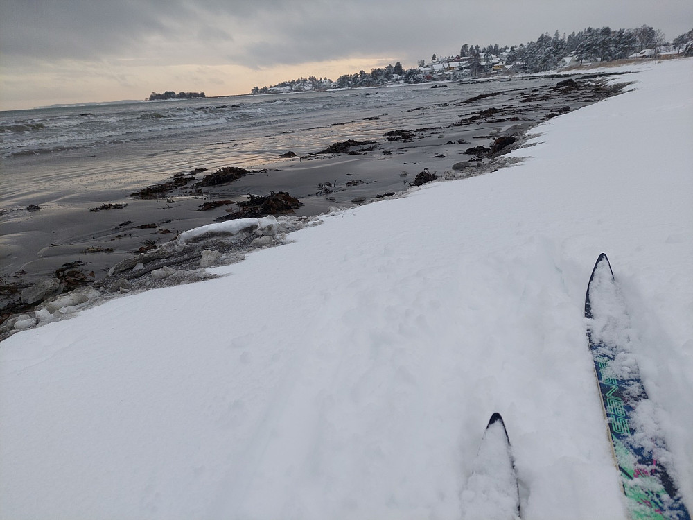 Silkeføre på Skallevoldstranda
