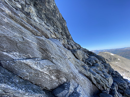 Image #8: The steep climb from Adelsbreen Glacier up Mount Trollklørn.
