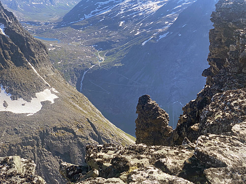 Image #15: The Trollstigen Hairpin Road as seen from the top of Mount Trollklørn.