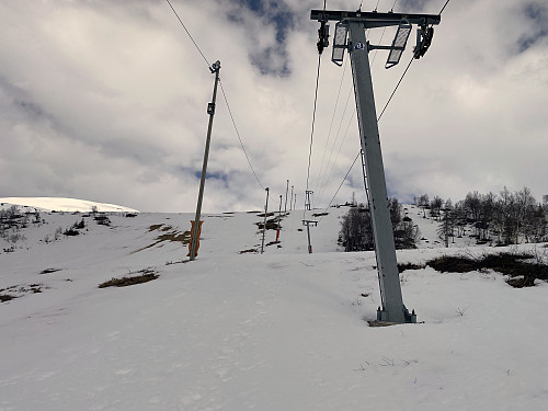 Image #3: As we approached the upper part of the downhill trail, snow became more abundant.