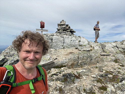 Image #6: At the summit of Mount Svarttinden.
