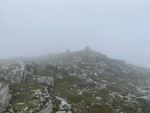 Bilde #13: Toppen på fjellknausen Mannen [1156 m.o.h.], egentlig en knaus på Setnesfjellet [1238 m.o.h.].