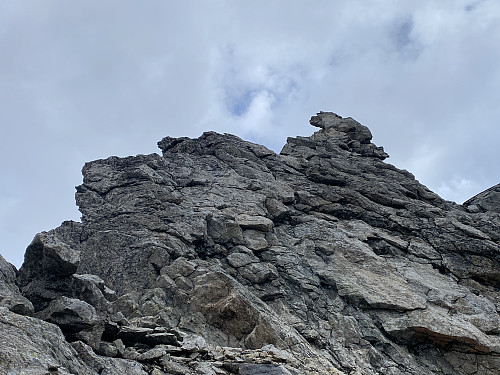 Bilde #17: Jeg nærmer meg toppen på Lille Venjetinden [1822 m.o.h.].