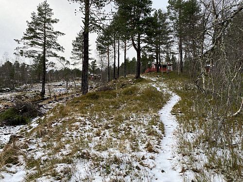 Bilde #2: Turen gikk langs en godt synlig sti, så lenge det ikke var mer snø enn dette...