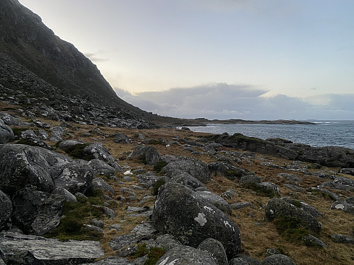 Bilde #9: Stien langs nordsida ("baksida") av Flemsøya er stort sett lett å få øye på, og nokså godt merket...