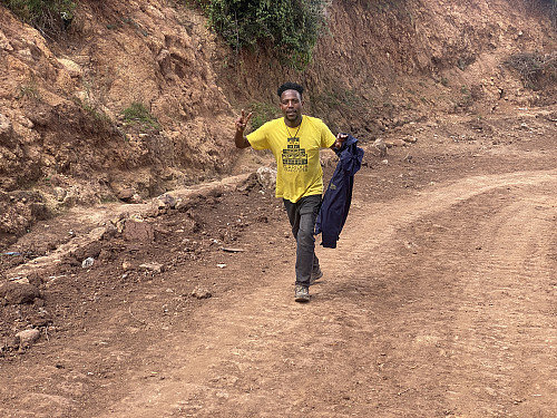 Image #8: Thomas, the guide, who came with us from Addis Abeba. Thomas currently lives in Addis, but is originally from Oromia, and speaks fluent Oromic.