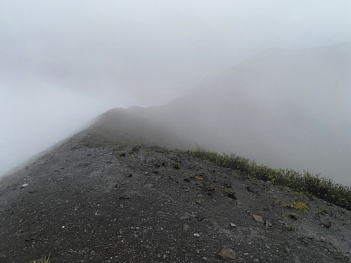Image #18: The ridge towards the summit of Ol Doinyo Lengai.