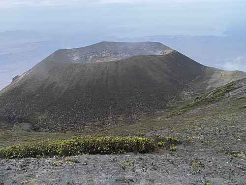 Image #21: Zooming a bit in on the crater. Lake Natron is seen in the background, in this image, as well as in the previous.