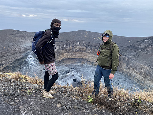 Image #28: Frank and myself in front of the crater.