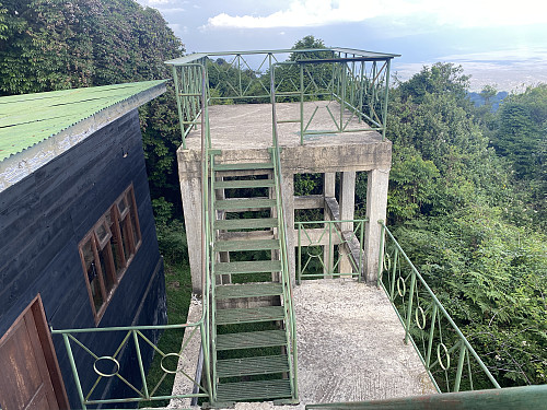 Image #15: On the downhill side of the dining room, two small towers have been built, to ensure you have a nice view above the tree tops.