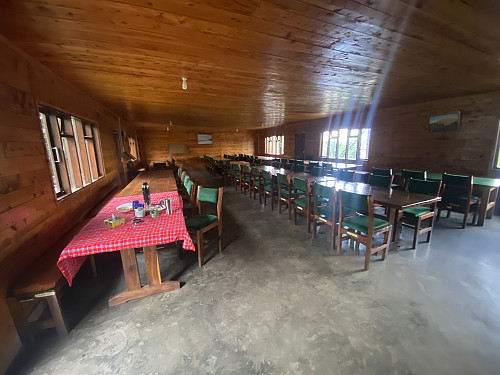 Image #17: The dining "hall" as seen from the inside. The camp site has quite an impressive capacity.