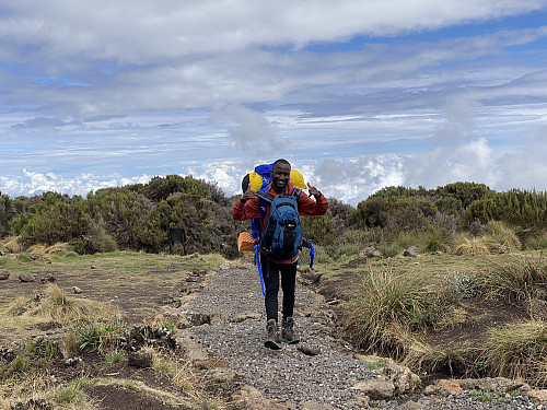 Image #7: Frank upon arrival at the Second Cave Camp site, where we were planning to have our lunch.