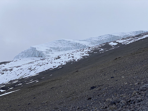 Image #49: The southern ice field as seen from the trail a little bit past the Stella Point, while on our way towards the Peak of Freedom.