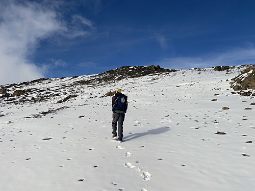 Image #58: Walking slowly towards the crater of Mount Kibo.