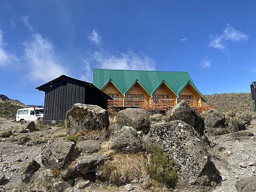 Image #68: Some of the cabins at the Horombo Huts camp site. These are generally used by tourists that ascend and descend by way of the Marangu Route.