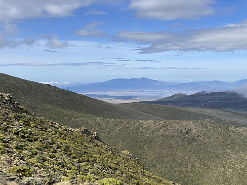Image #19: View towards the Ngorongoro crater. The high mountain seen on the other side of the crater is Oldeani [3220 m.a.m.s.l.].