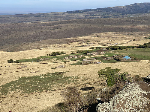 Image #5: Looking back down at the village through which we had just walked to get up to the viewpoint.