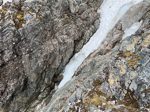Image #7: Lavskar-renna sett fra fjellryggen ved siden av. Helningsvinkelen her er omkring 50 grader.