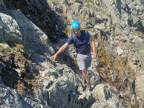 Bilde #3: Rett før det første klyvepartiet - ved ca. 1200 m.o.h.