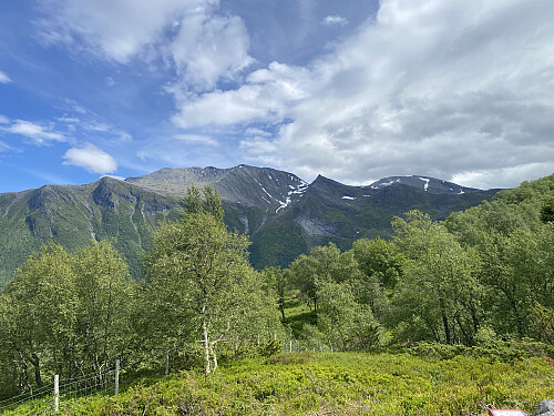 Bilde #6: Utsikt mot Sandfjellet [1470 m.o.h.], det høyeste fjellet i Vestnes kommune.