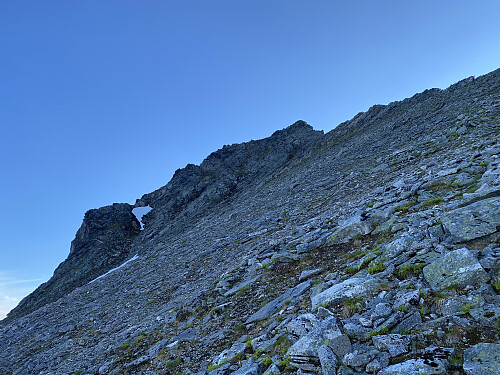 Bilde #24: Jeg nærmer meg toppen på Rollsbotnskorka [1334 m.o.h.].
