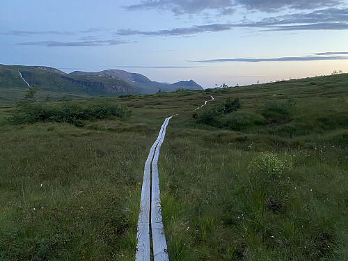 Bilde #49: Fra Jutevatnet og nedover mot Måslia er det laget en ekstremt lang gangbru over et stort myrlendt område.