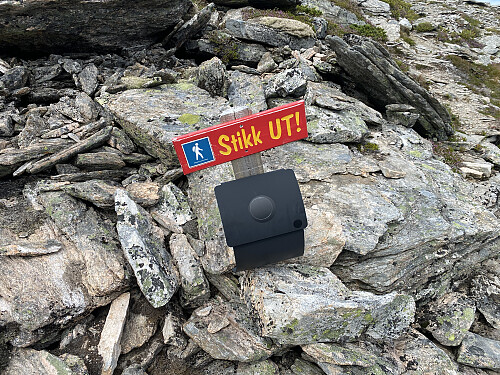 Bilde #8: Like før utsitkspunktet var det plassert et "Stikkut"-turmål.