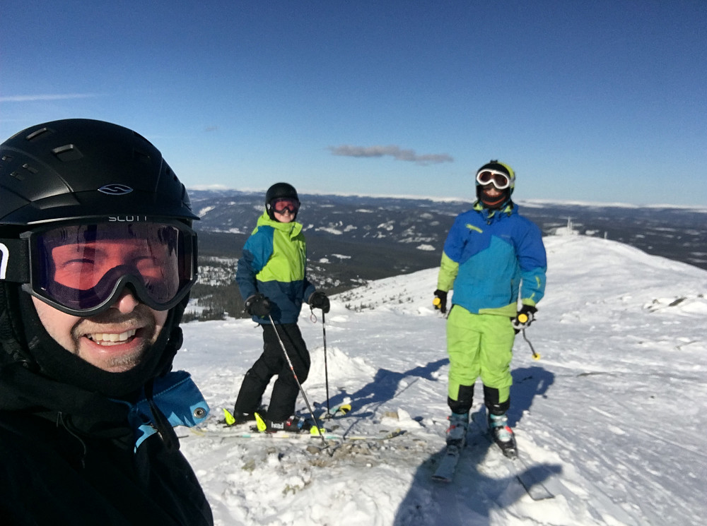 Gikk opp til toppen av Trysilfjellet med Andreas og Kris