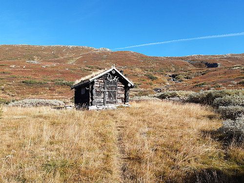 Hytte i fjellet.