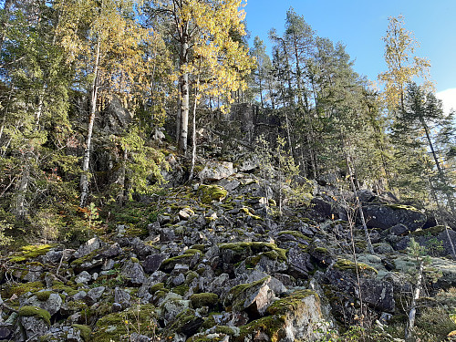 Ura opp mot Spirdalsnutane.