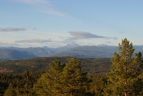 Utsyn mot Gaustatoppen.