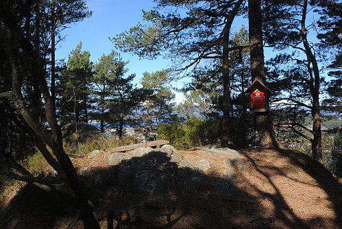 Toppen av landåsen, 210 moh.