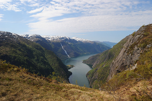 Åkrafjorden sett frå austre ende. 